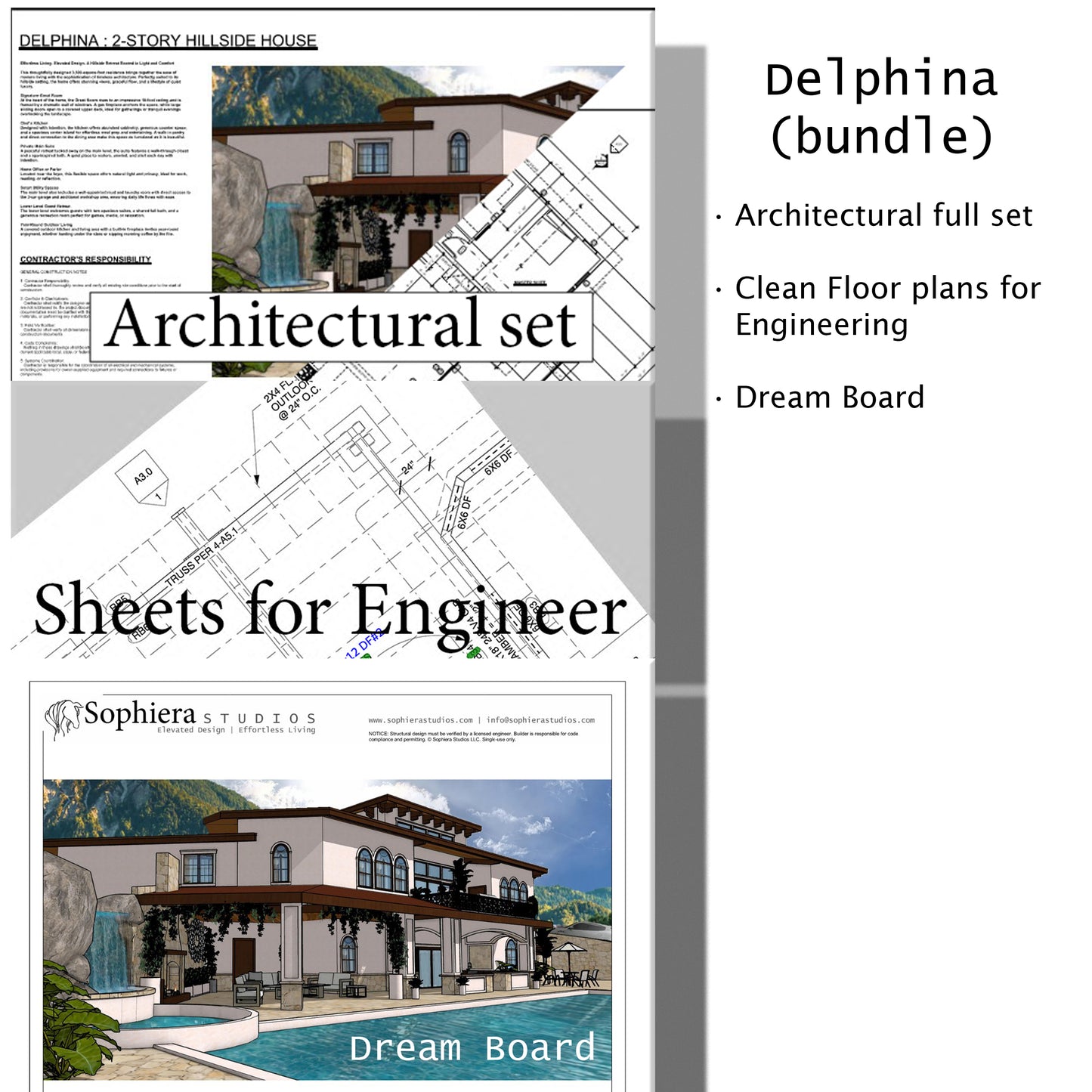 Delphina Bundle: full Arch set + clean sheets for Engineering + free Dream Board Pamphlet