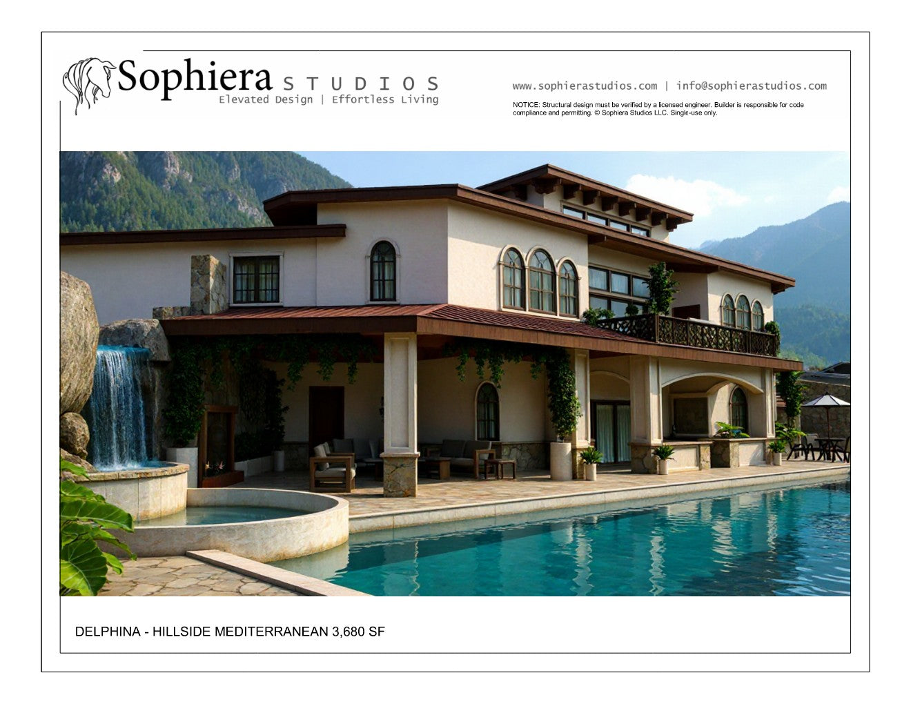 Delphina – 3,680 SF Hillside Retreat