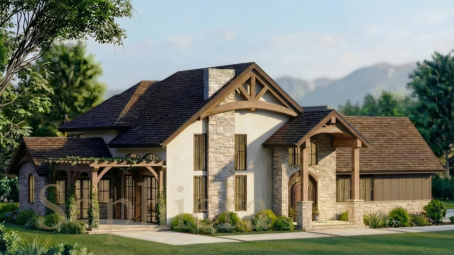Cameron - Modern Tuscan | 3,464 sf - Arch Set 24 x 36