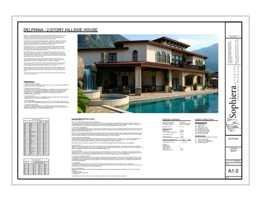 0001_Delphina_3,680 sf Hillside house plan (Arch set 30x42)