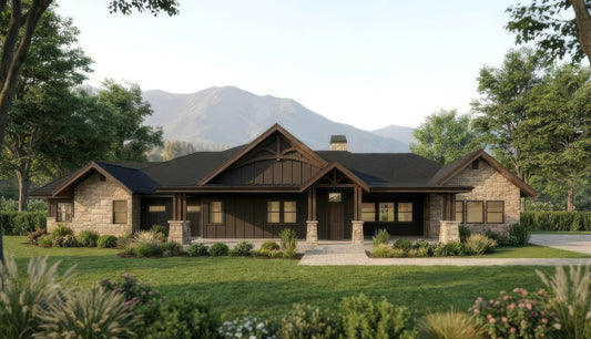 Kelsey - NW Craftsman | 3,615 sf - Arch Set 30 x 42