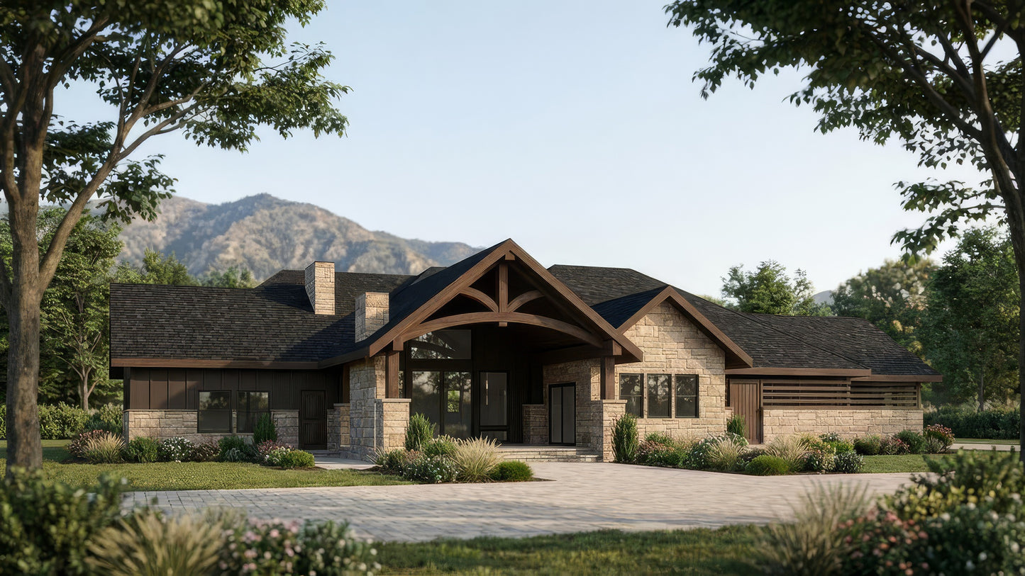 Kelsey - NW Craftsman | 3,615 sf - Arch Set 30 x 42
