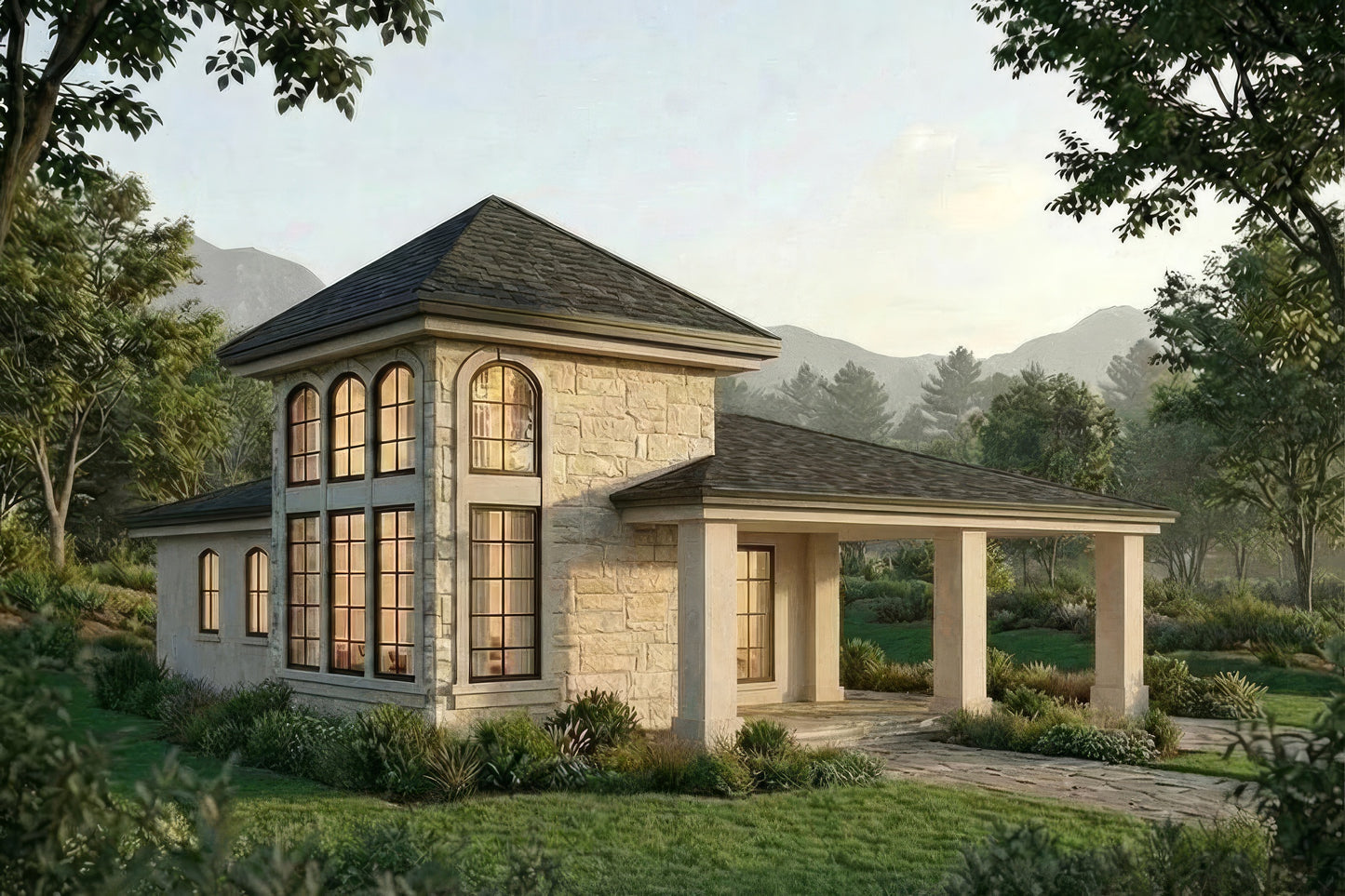 Tahani - Contemporary Cottage | 600 sf - Arch Set 36 x 24